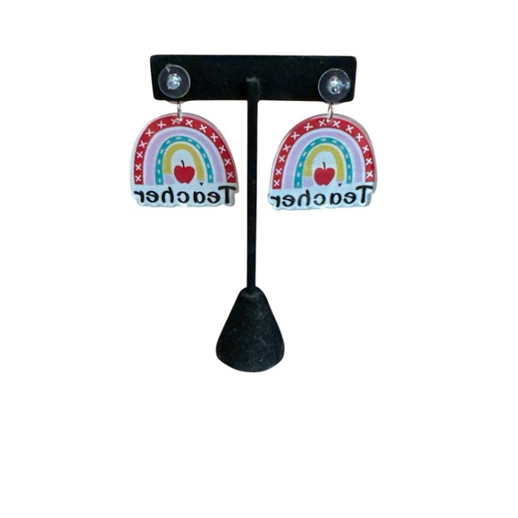 3/$20 Colorful Teacher Earrings - Picture 5 of 7